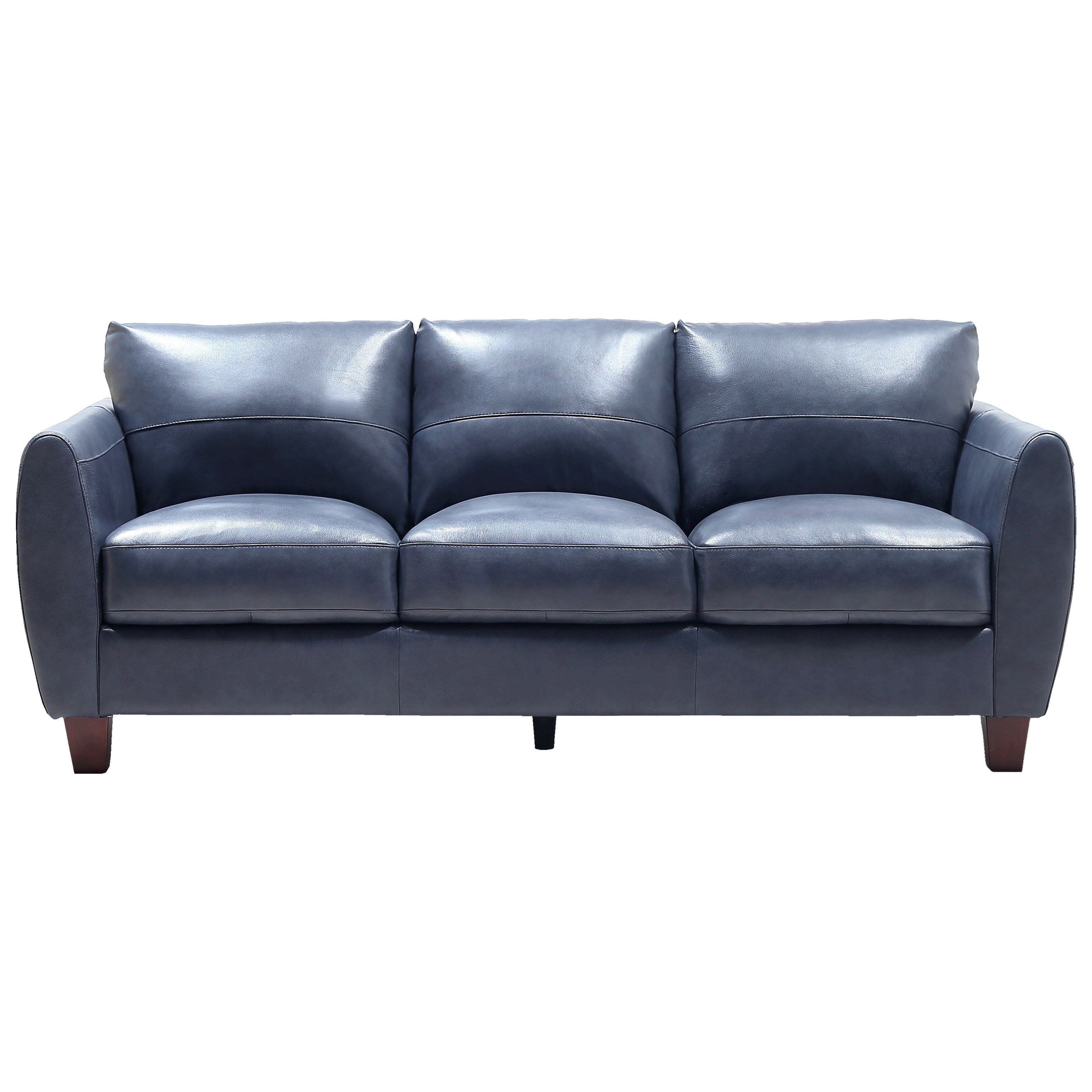 Leather Italia USA Traverse Contemporary Leather Sofa Johnny Janosik